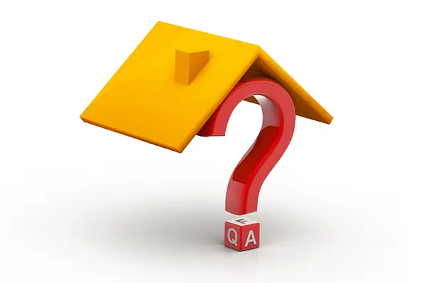 Roof Over Question Mark - FAQ Concept